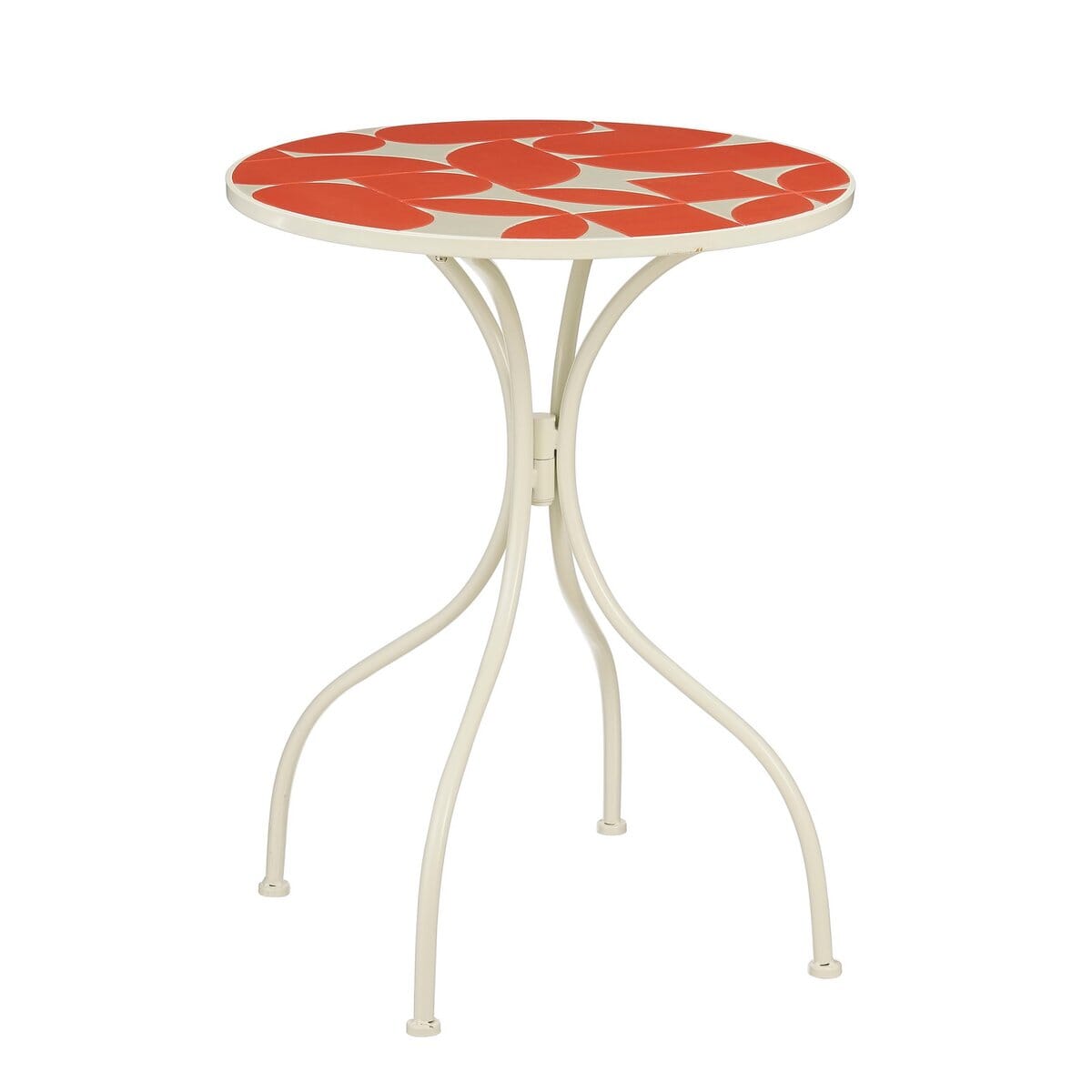 Bologna Bistro Tabelle - H76 x Ø61 cm - Metall - Rot Mica Decorations