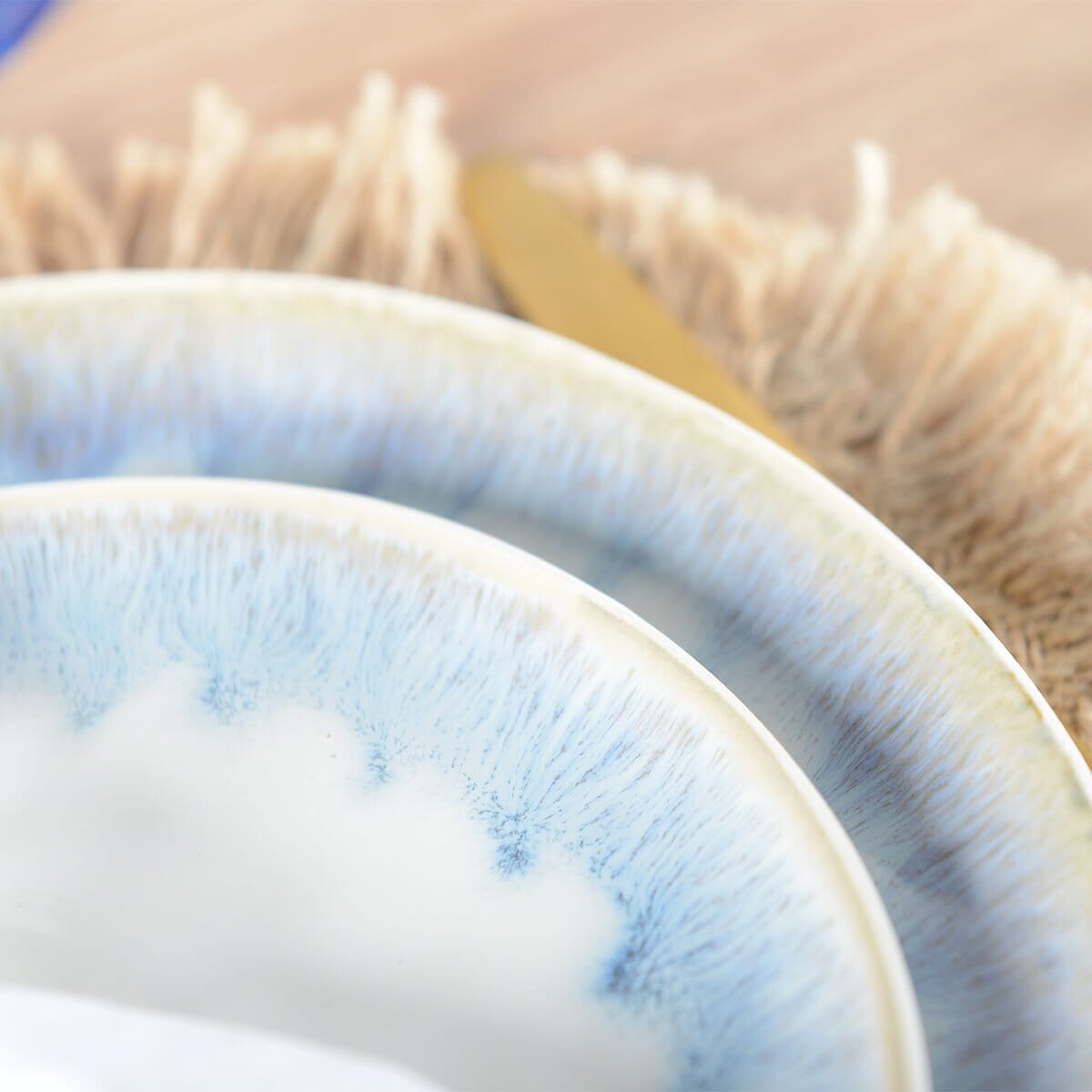 Desserteller mit hellblauer Musterung Dessertteller AULICA
