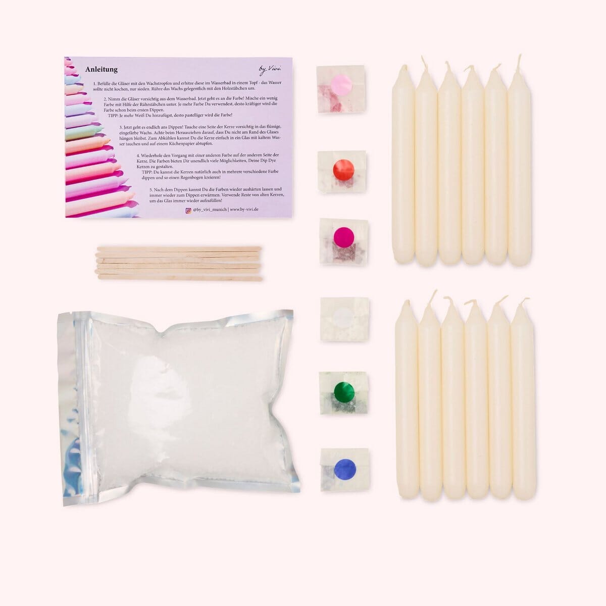 Dip Dye Kerzen DIY Box in der Christmas Edition Kerze by Vivi.