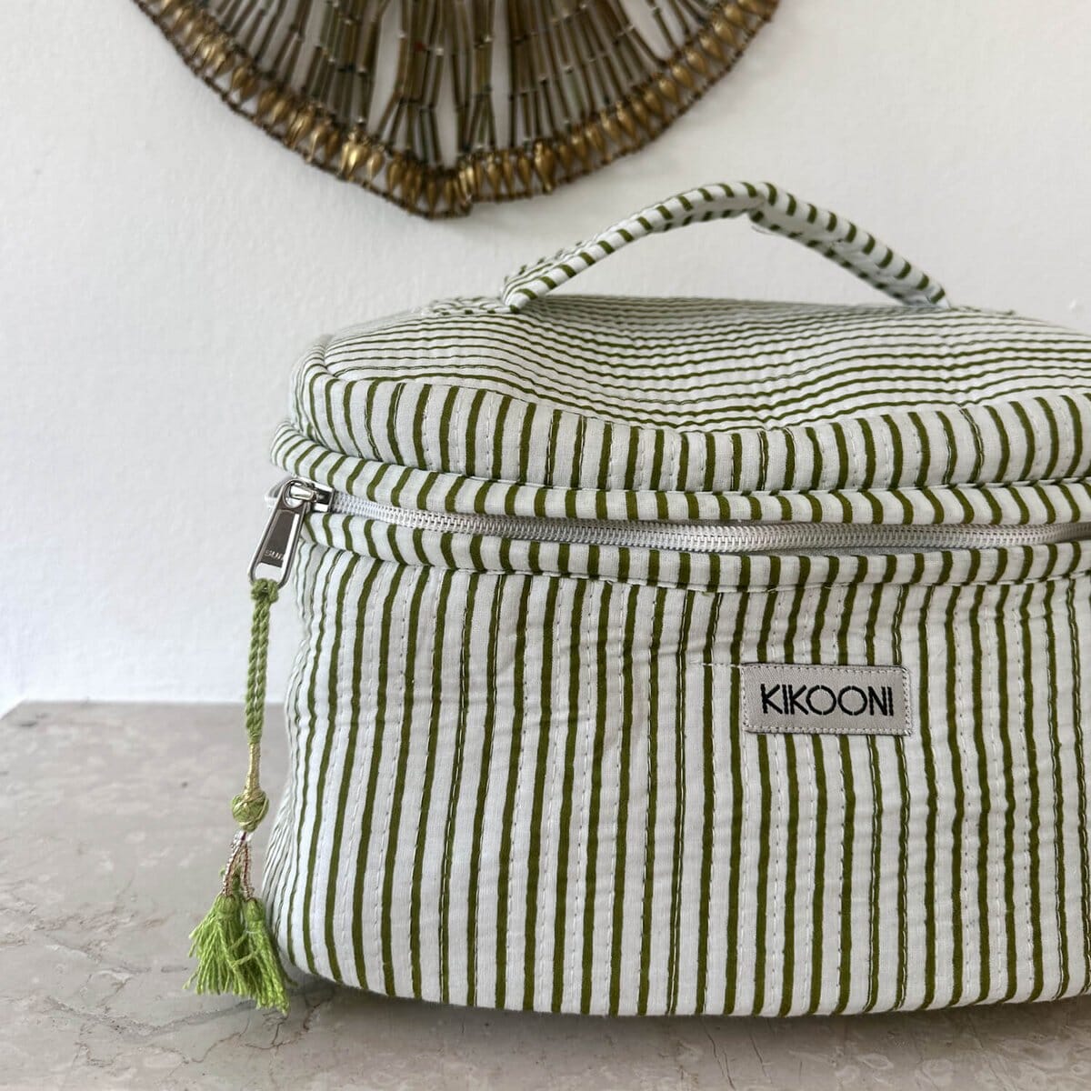 Große Kosmetiktasche BIG BEAUTY "Stripes with P" Kosmetiktasche KIKOONI