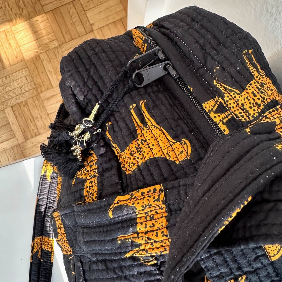 Grosse Reisetasche "Black Leopard" Reisetasche KIKOONI