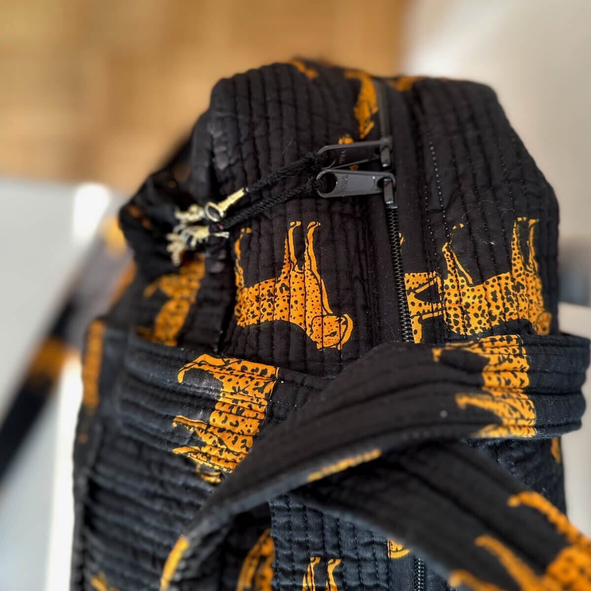 Grosse Reisetasche "Black Leopard" Reisetasche KIKOONI