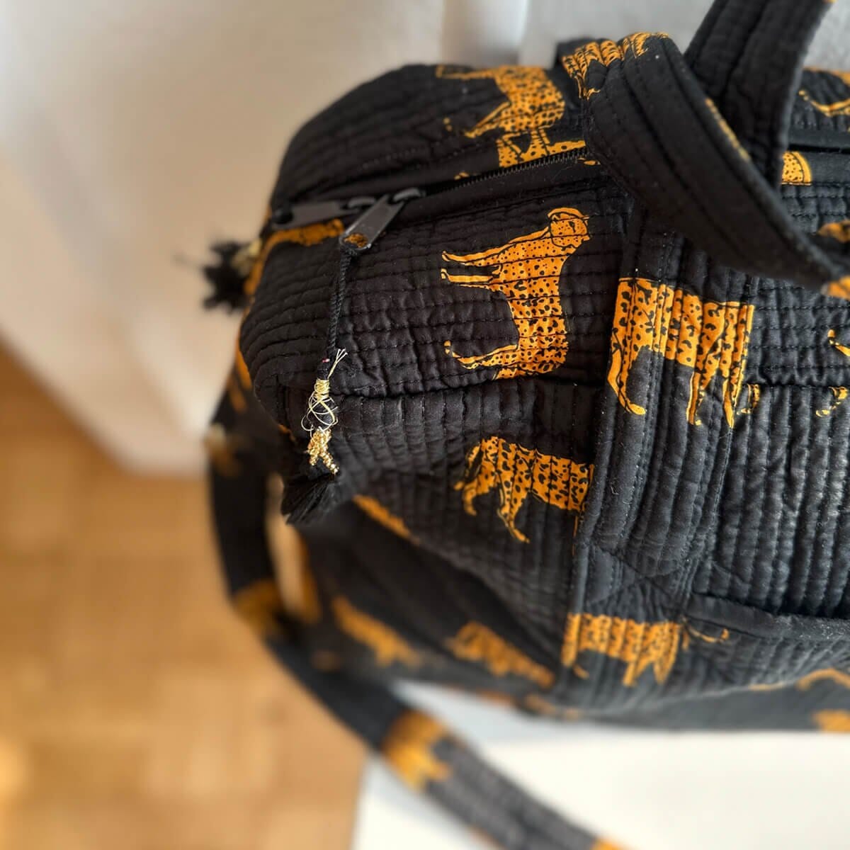 Grosse Reisetasche "Black Leopard" Reisetasche KIKOONI