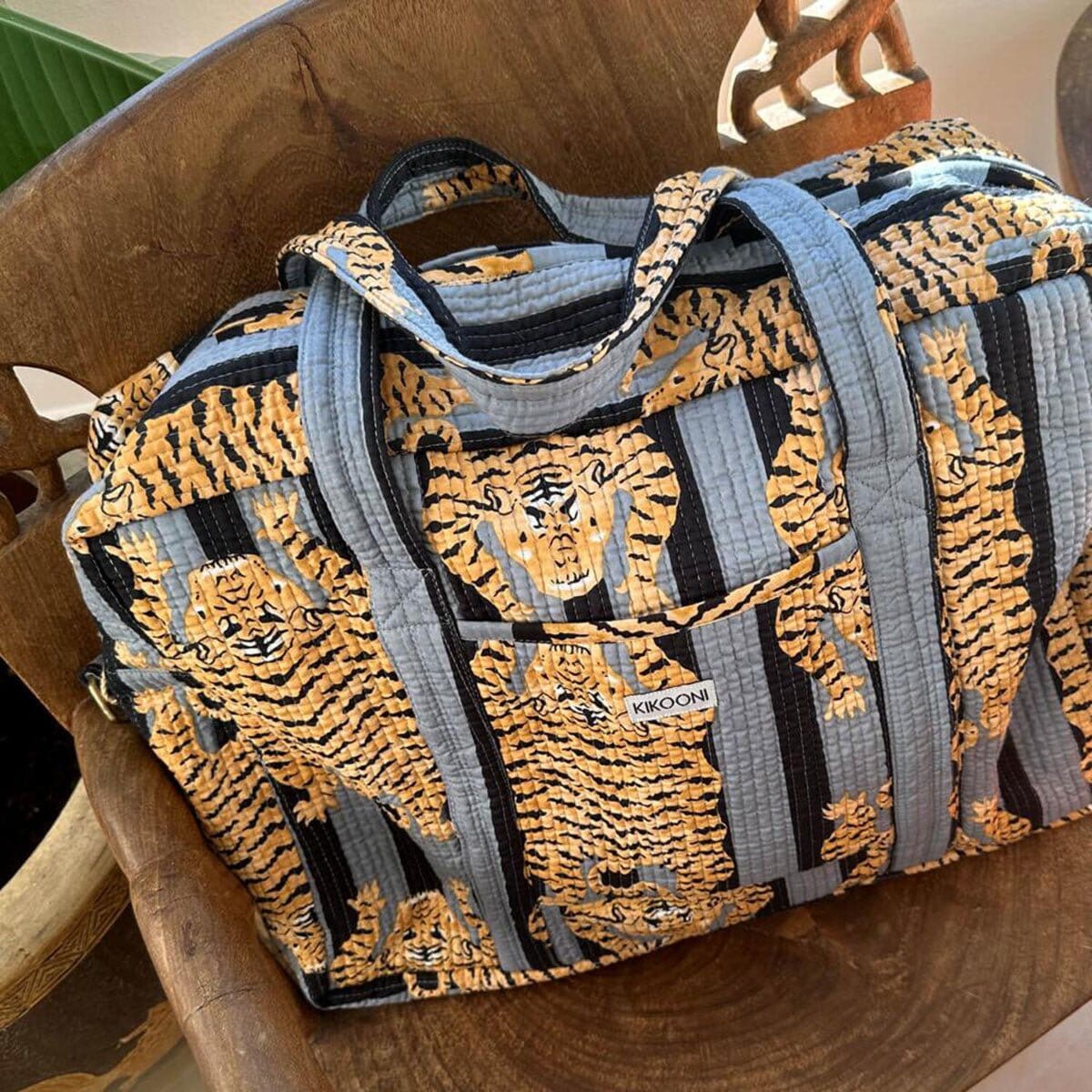 Grosse Reisetasche "Poppy Tiger black" KIKOONI
