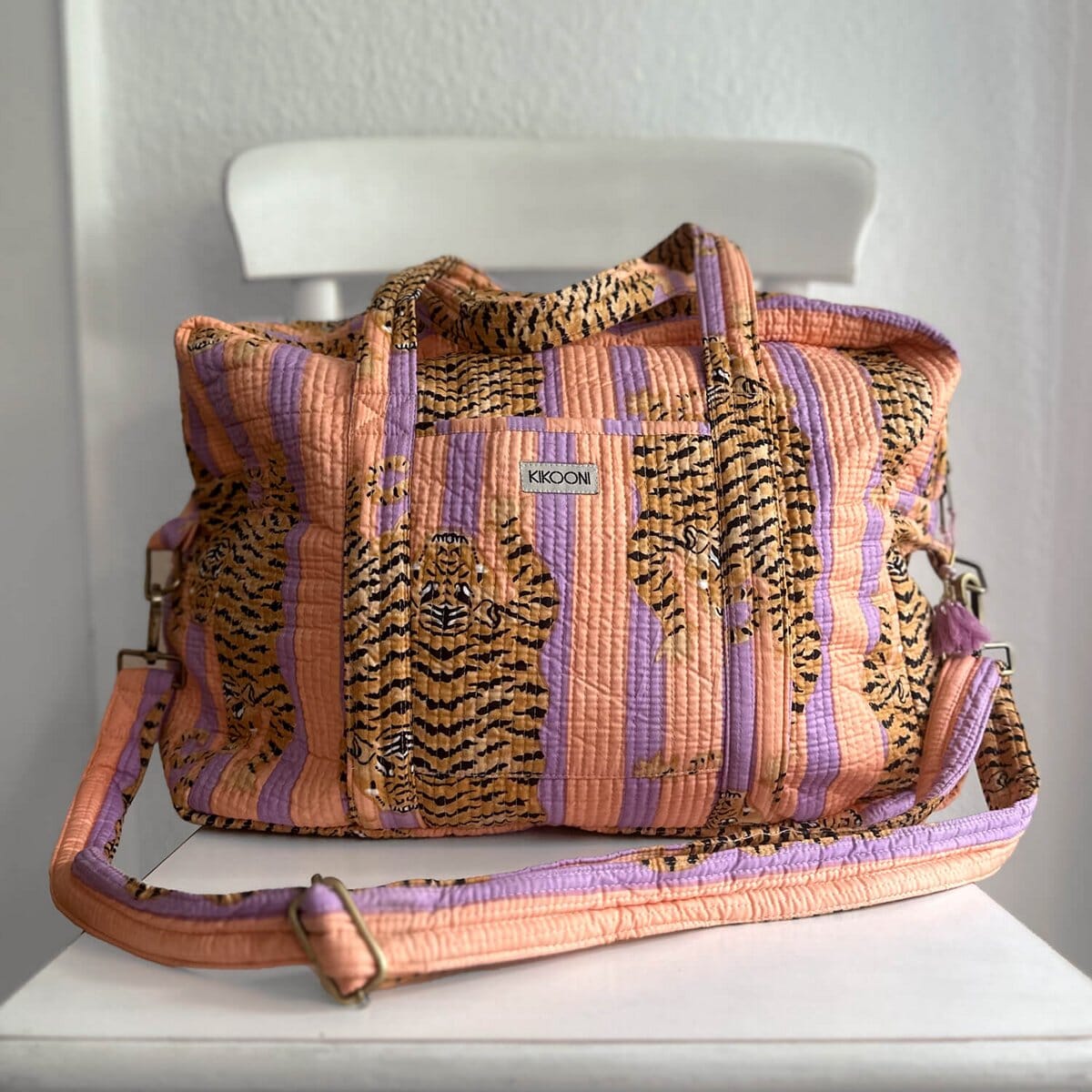 Grosse Reisetasche "Poppy Tiger peach fusion" Reisetasche KIKOONI