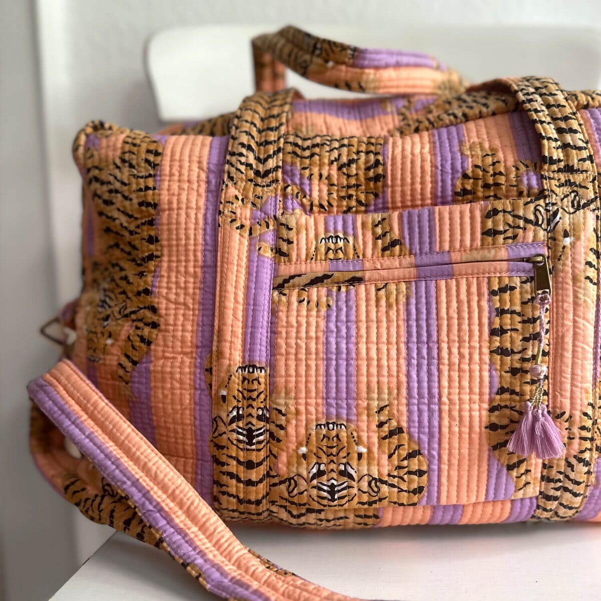 Grosse Reisetasche "Poppy Tiger peach fusion" Reisetasche KIKOONI