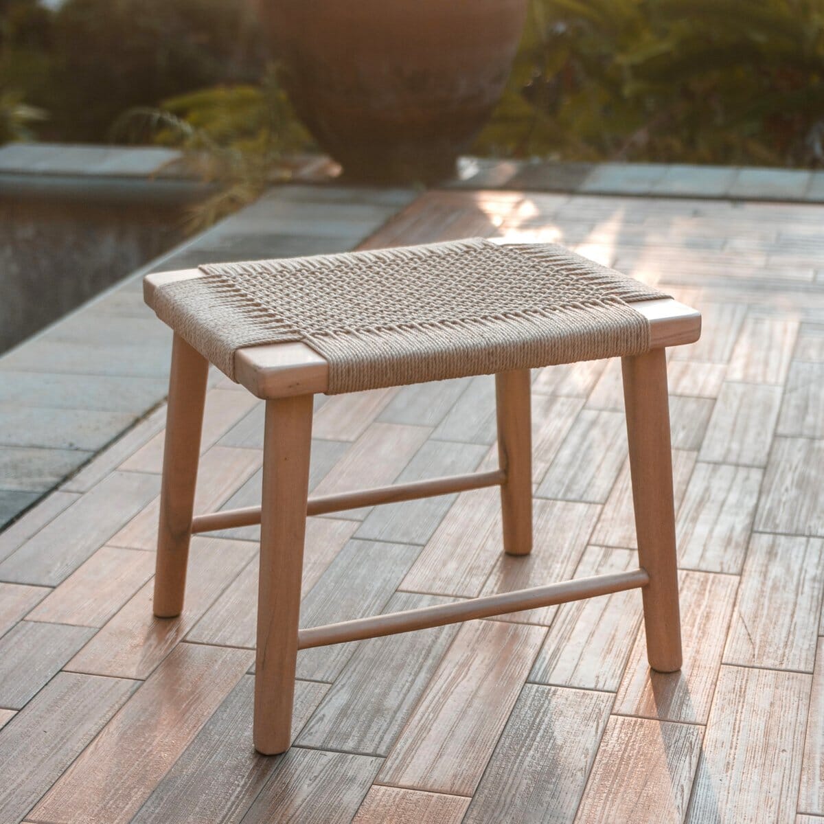 Großer Holzhocker SUNDA Hocker Soeji