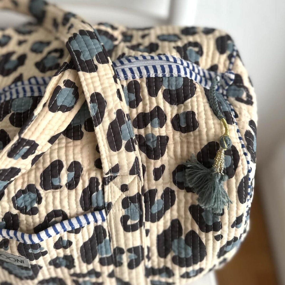 handgemachte Baumwolltasche "blue Leo" KIKOONI