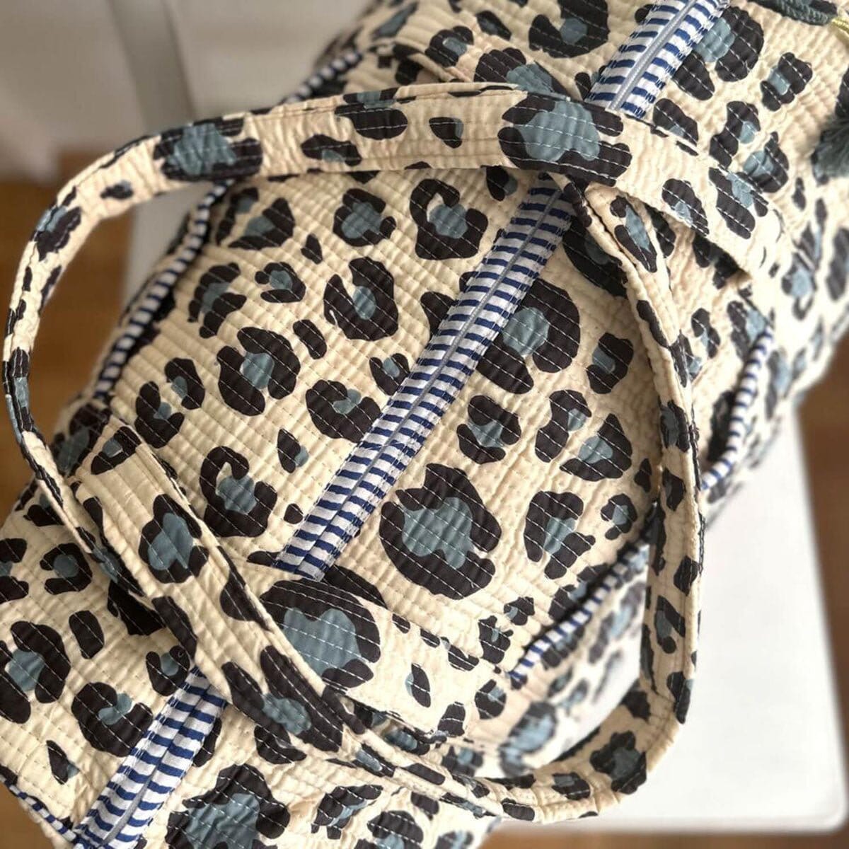 handgemachte Baumwolltasche "blue Leo" KIKOONI