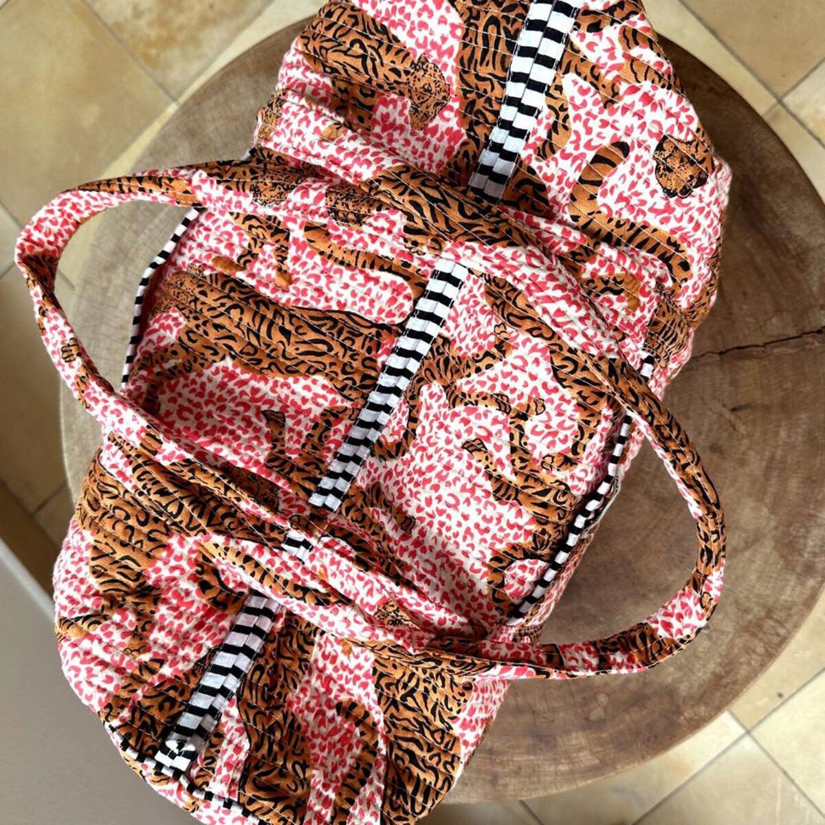 Handgemachte Baumwolltasche H.LEOPARD Handtasche KIKOONI