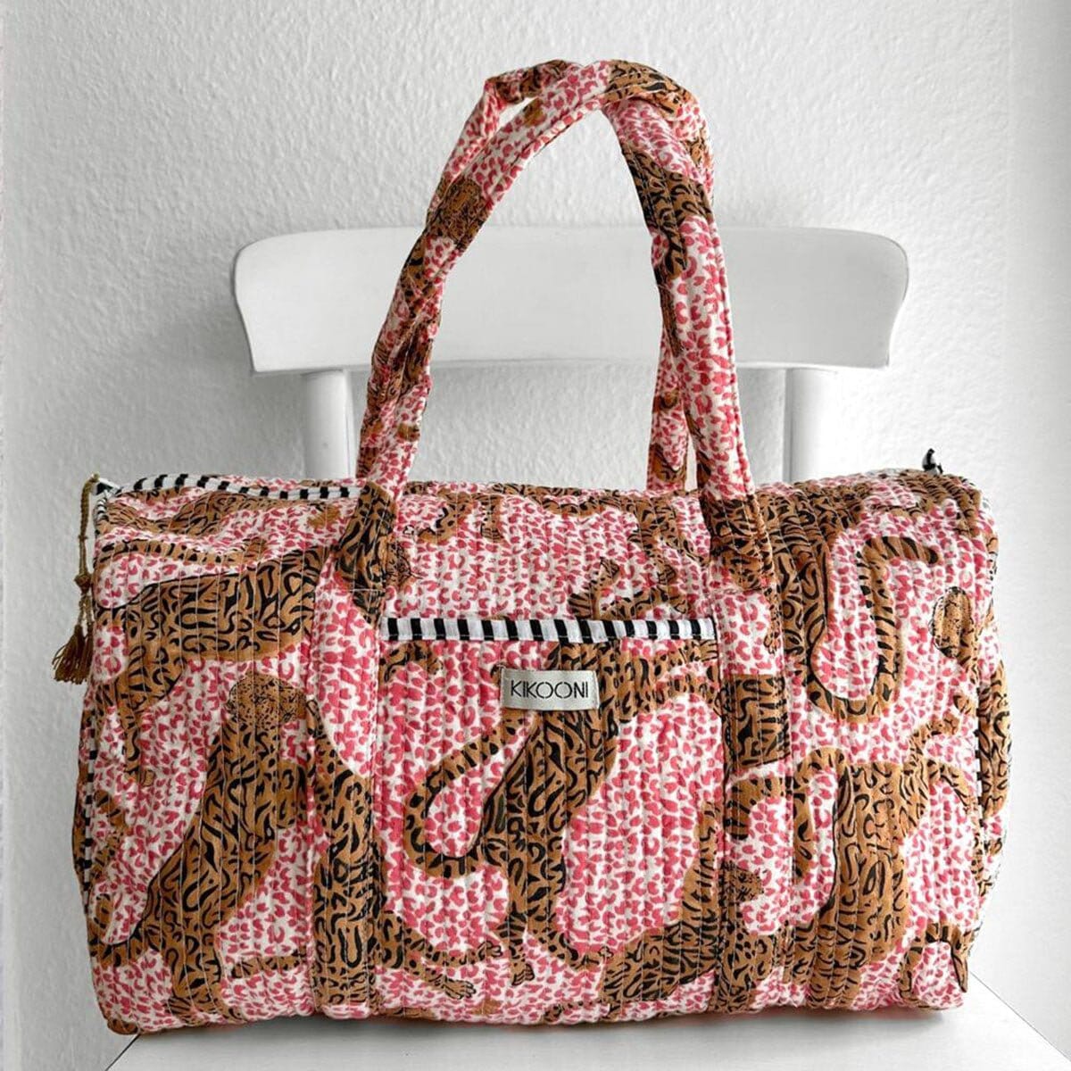 Handgemachte Baumwolltasche H.LEOPARD Handtasche KIKOONI