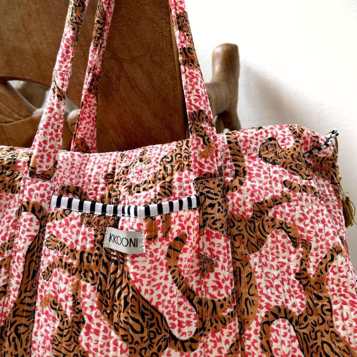 Handgemachte Baumwolltasche H.LEOPARD Handtasche KIKOONI