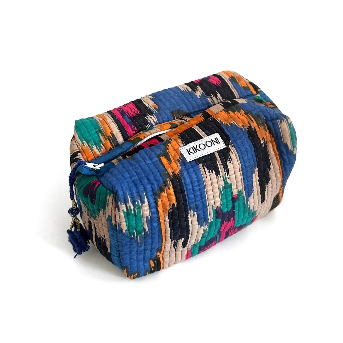 Handgemachte kleine Kosmetiktasche "blue Ikat" Kosmetiktasche KIKOONI