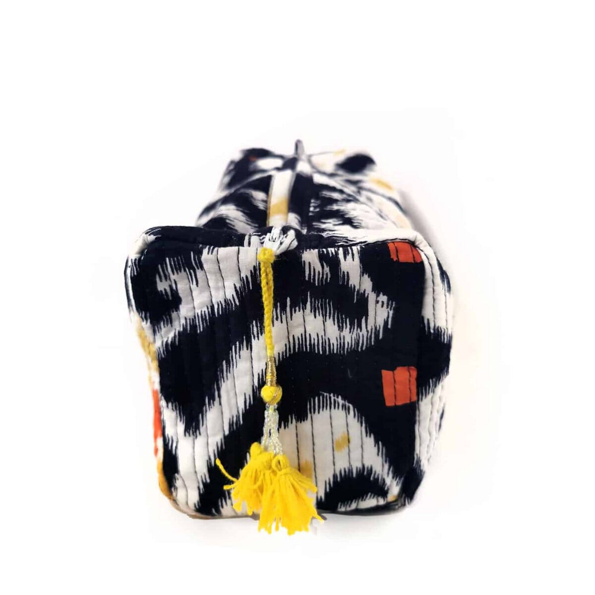 Handgemachte Kosmetiktasche "BLACK IKAT" Kosmetiktasche KIKOONI