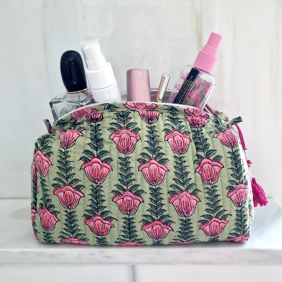 Handgemachte Kosmetiktasche "Poppy Flower" Kosmetiktasche KIKOONI