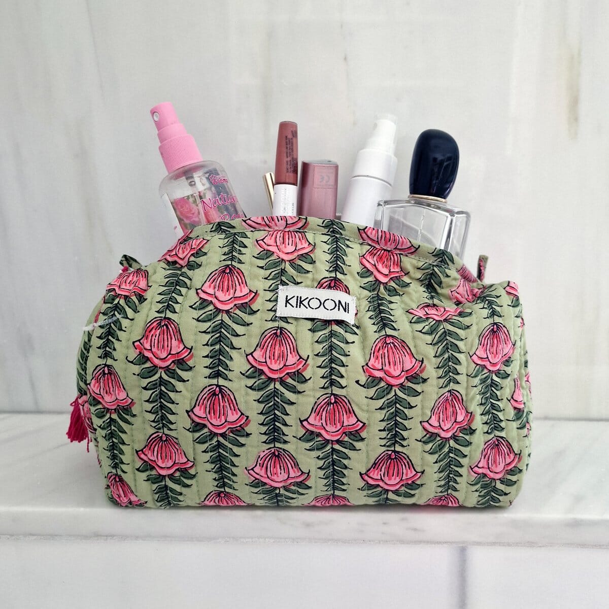 Handgemachte Kosmetiktasche "Poppy Flower" Kosmetiktasche KIKOONI