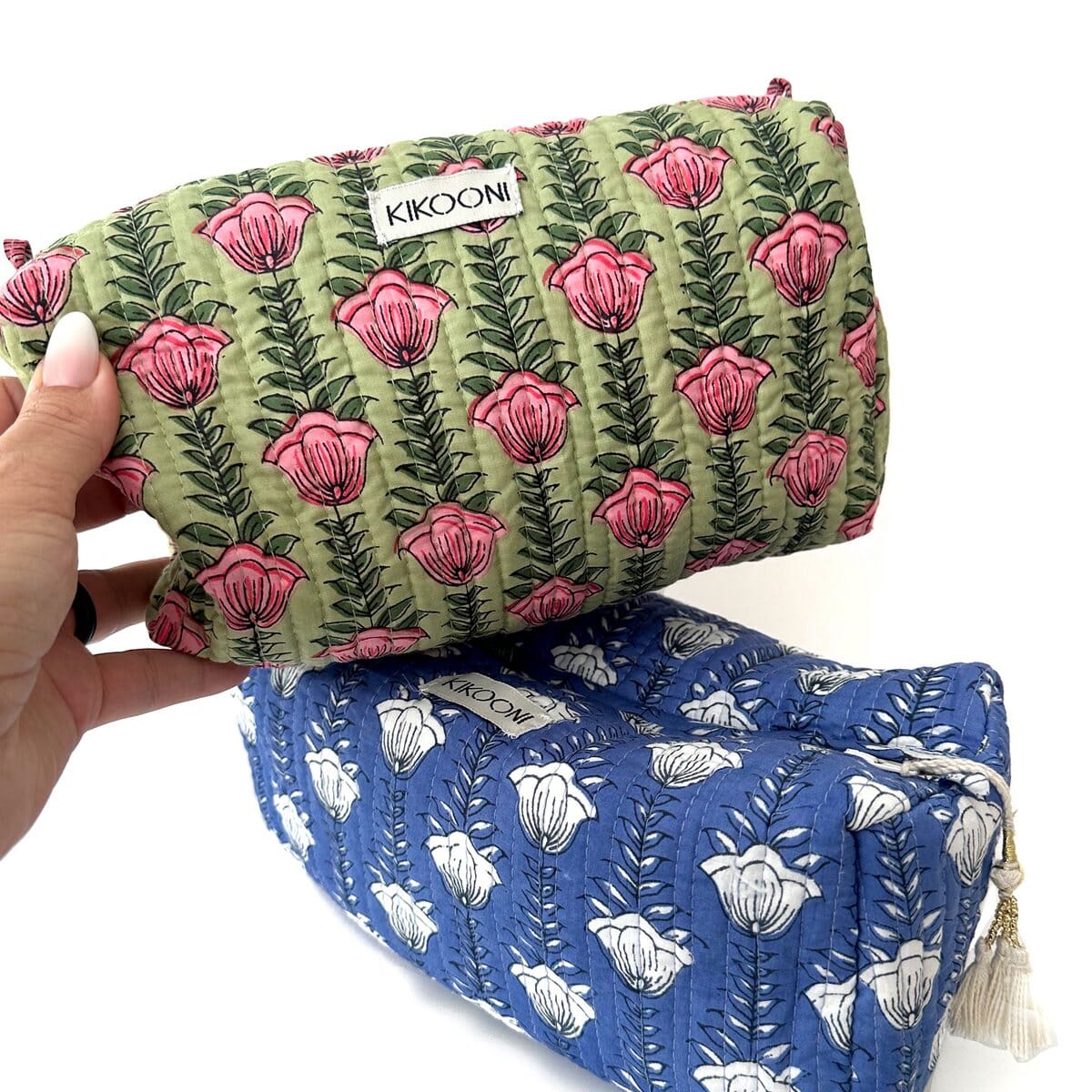 Handgemachte Kosmetiktasche "Poppy Flower" Kosmetiktasche KIKOONI