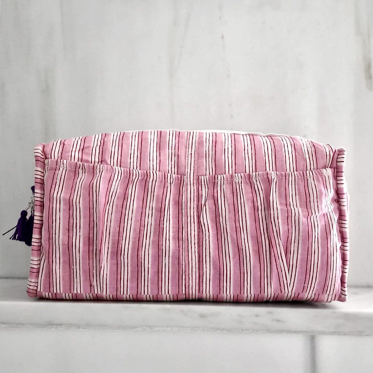 Handgemachte Kosmetiktasche "Purple Ikat" Kosmetiktasche KIKOONI