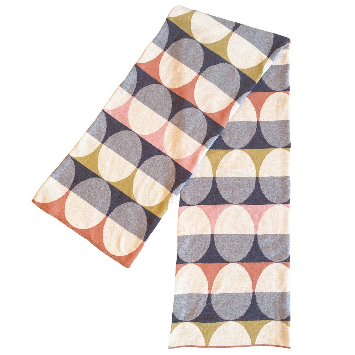 Jacquard Strickdecke Olivia pfirsich Heimdecke Funky Doris