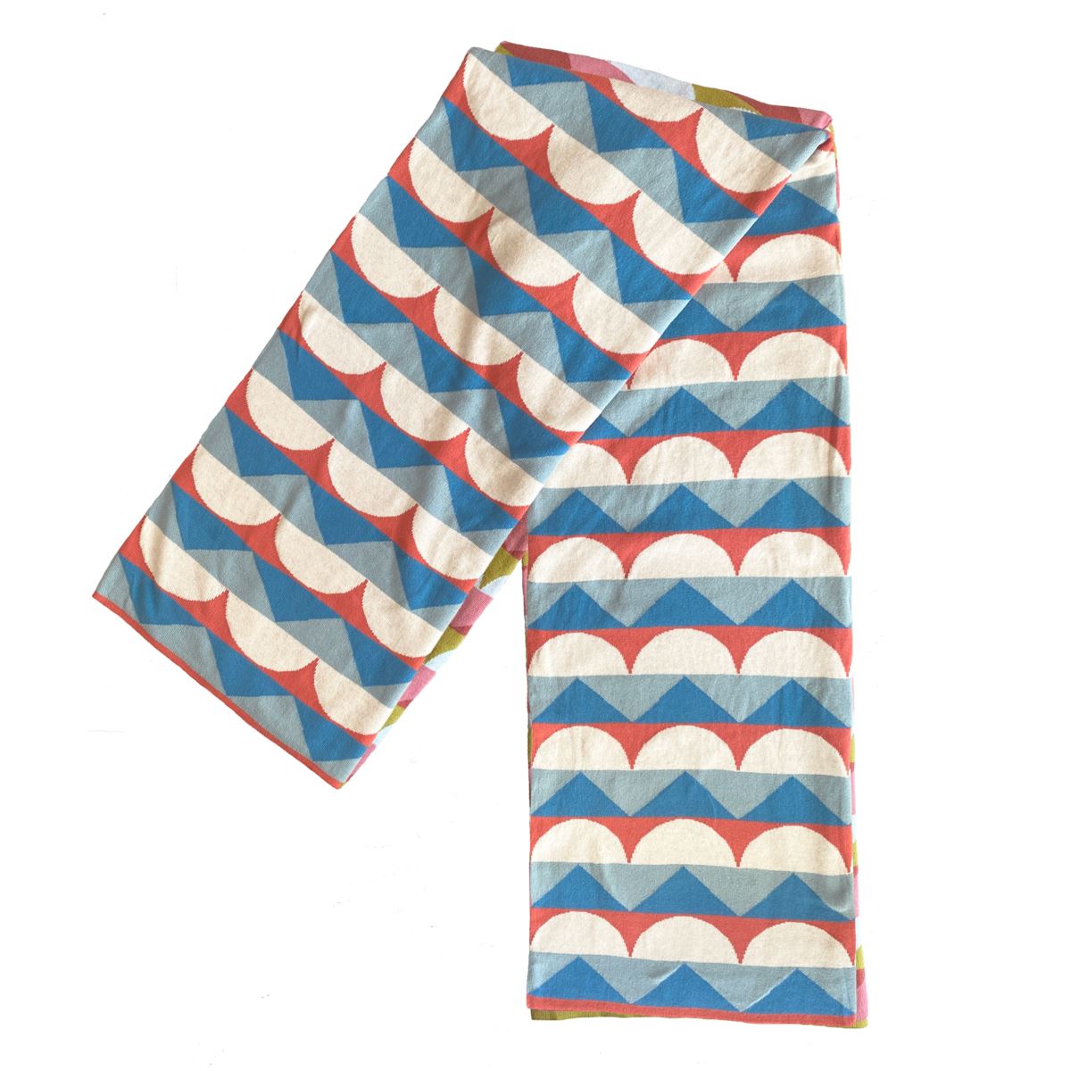 Jacquard Strickdecke Toby - blau Heimdecke Funky Doris
