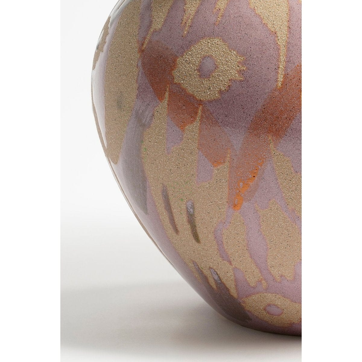 Javi Vase – H28 x Ø28 cm – Keramik – Rosa, Beige Mica Decorations