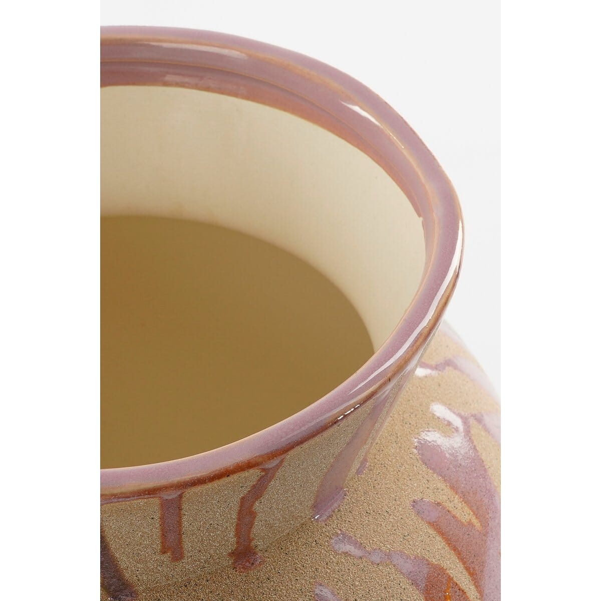 Javi Vase – H28 x Ø28 cm – Keramik – Rosa, Beige Mica Decorations