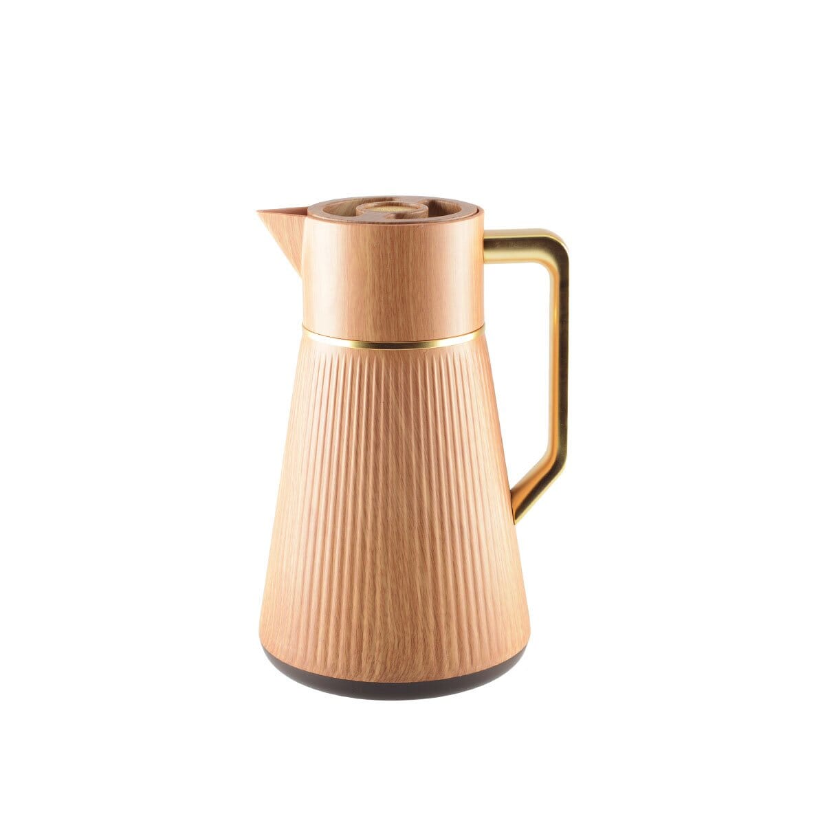 Kaffeekanne aus Holz mit goldenem Griff 1L Kaffeekanne AULICA