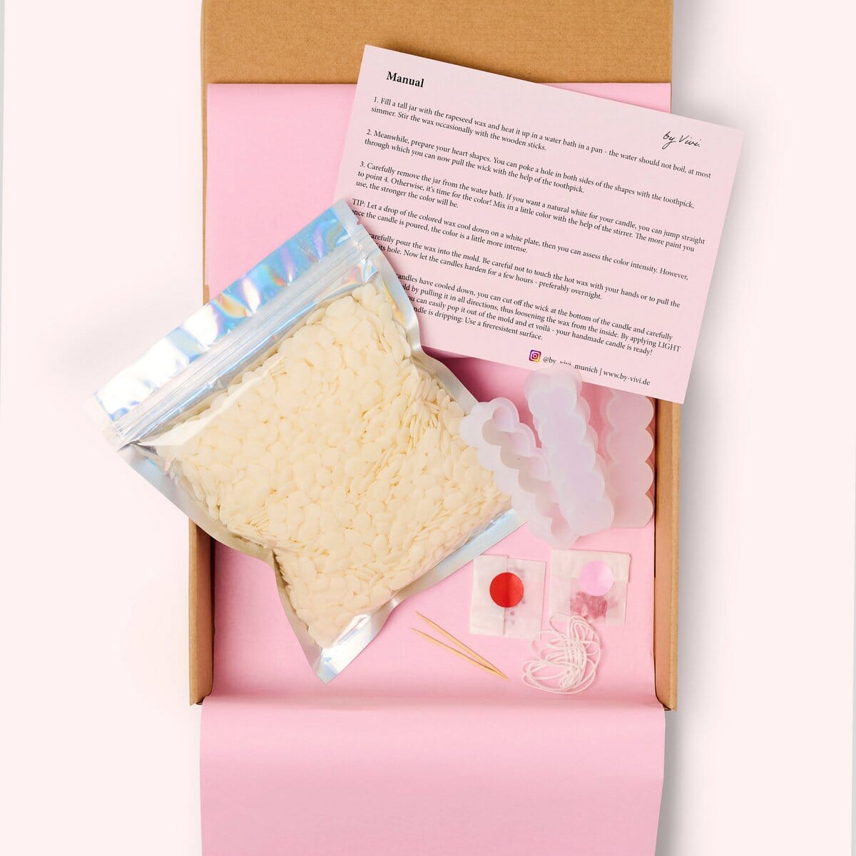 Kerzen DIY Box Herzform Kerze by Vivi.