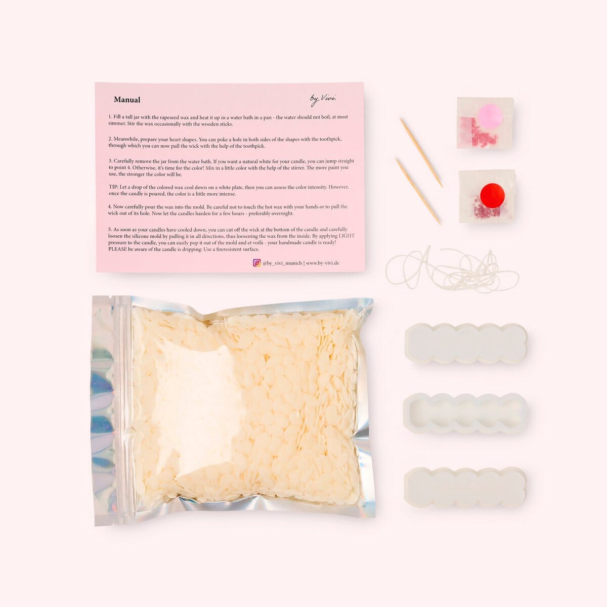 Kerzen DIY Box Herzform Kerze by Vivi.