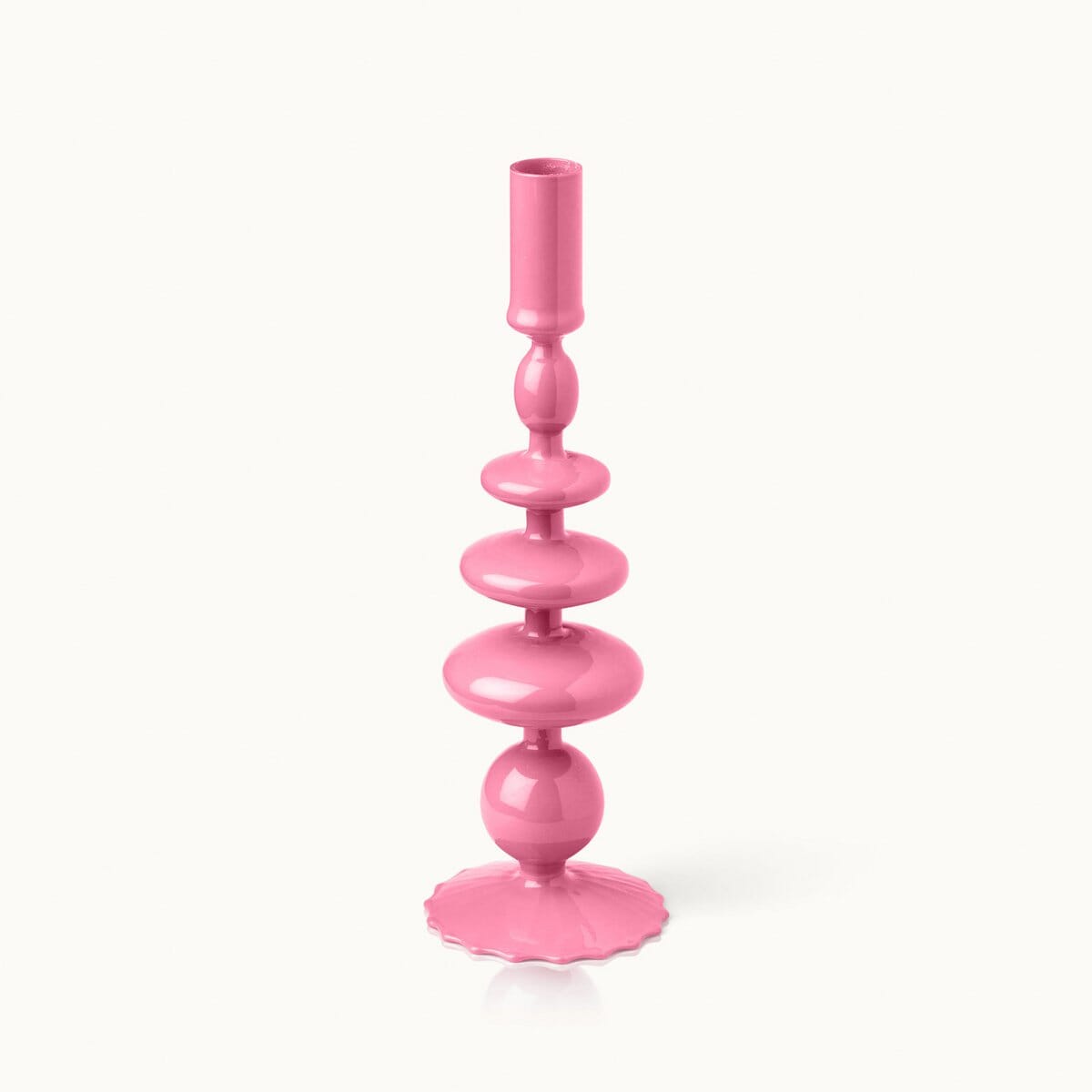 Kerzenständer Bubble aus Glas in Bubblegum Pink Kerzenständer by Vivi.