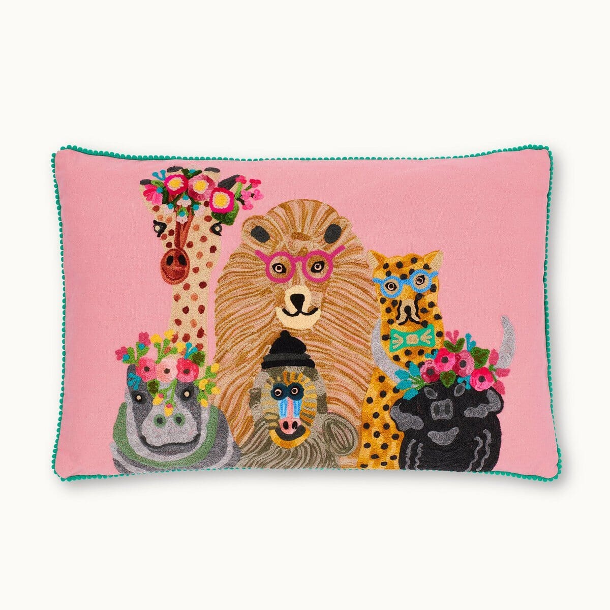 Kissen mit Füllung Wildtiere Rosa by Vivi.