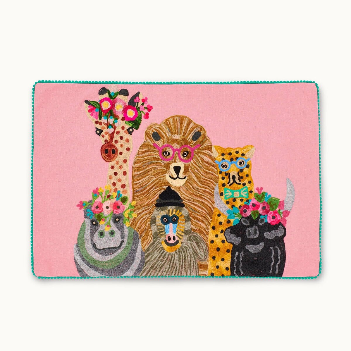 Kissen mit Füllung Wildtiere Rosa by Vivi.