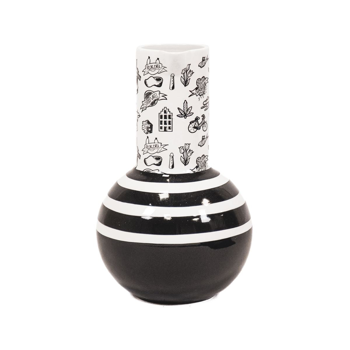 Krugvase – dutch black mit Streifen Housevitamin