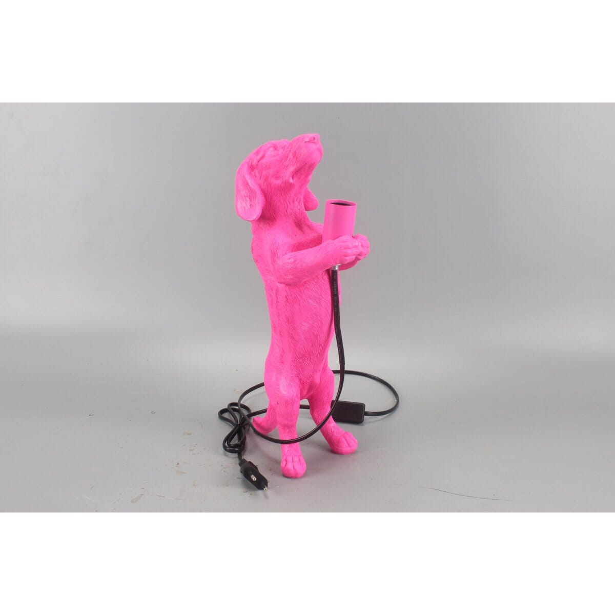 Lampe - Dackel - Polyresin - Rosa - 10x15x38cm Housevitamin