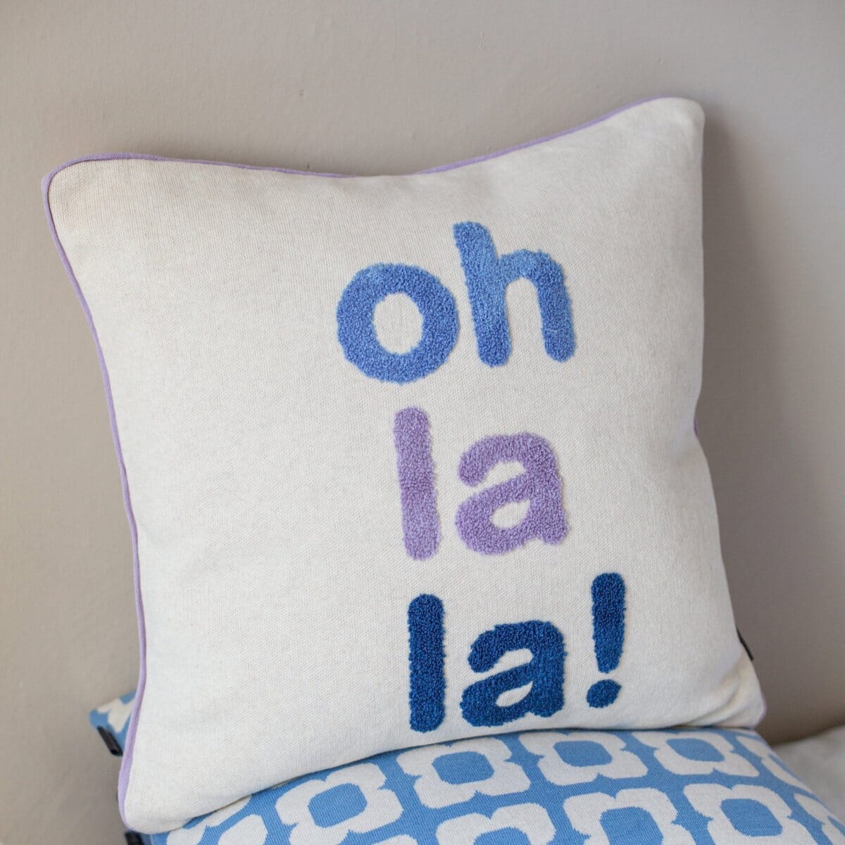 Ohlala Kissenbezug - blau Zierkissen Funky Doris