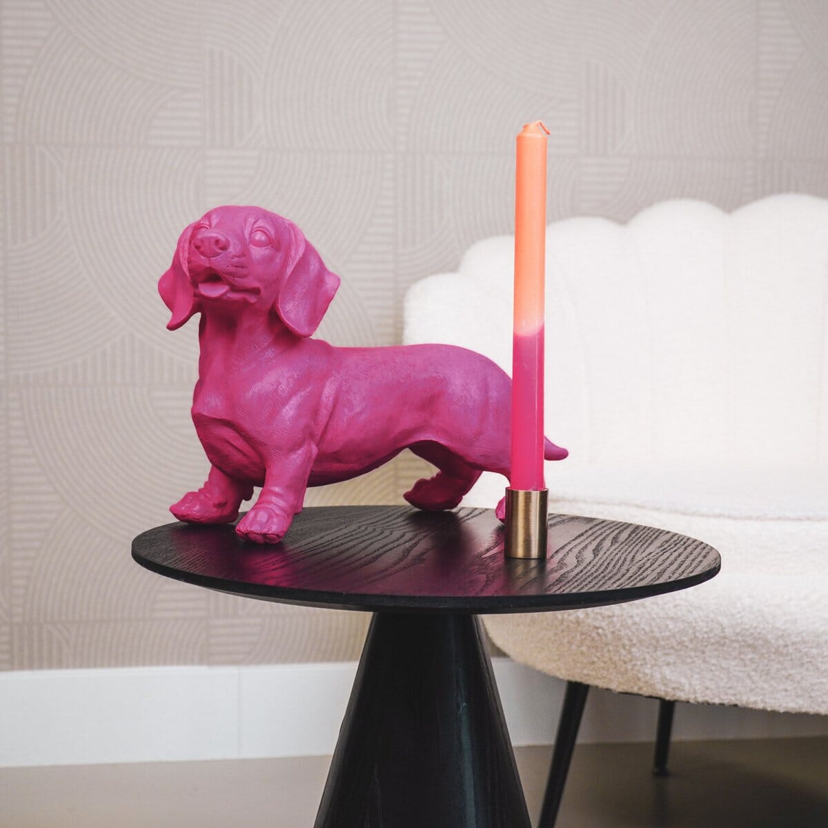 Ornament - Tackle Dog - Polyresin - Rosa - 20x8x15cm Housevitamin
