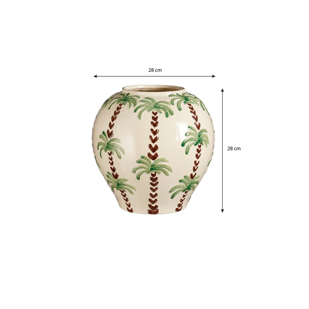 Paradiso Vase - H28 x Ø28 cm - Keramik - Off -White Mica Decorations