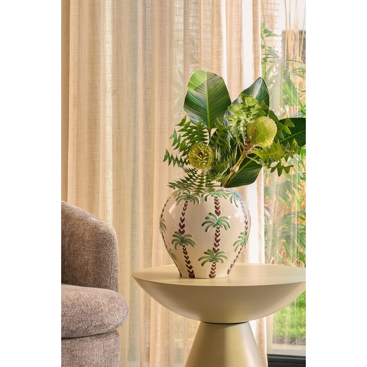 Paradiso Vase - H28 x Ø28 cm - Keramik - Off -White Mica Decorations