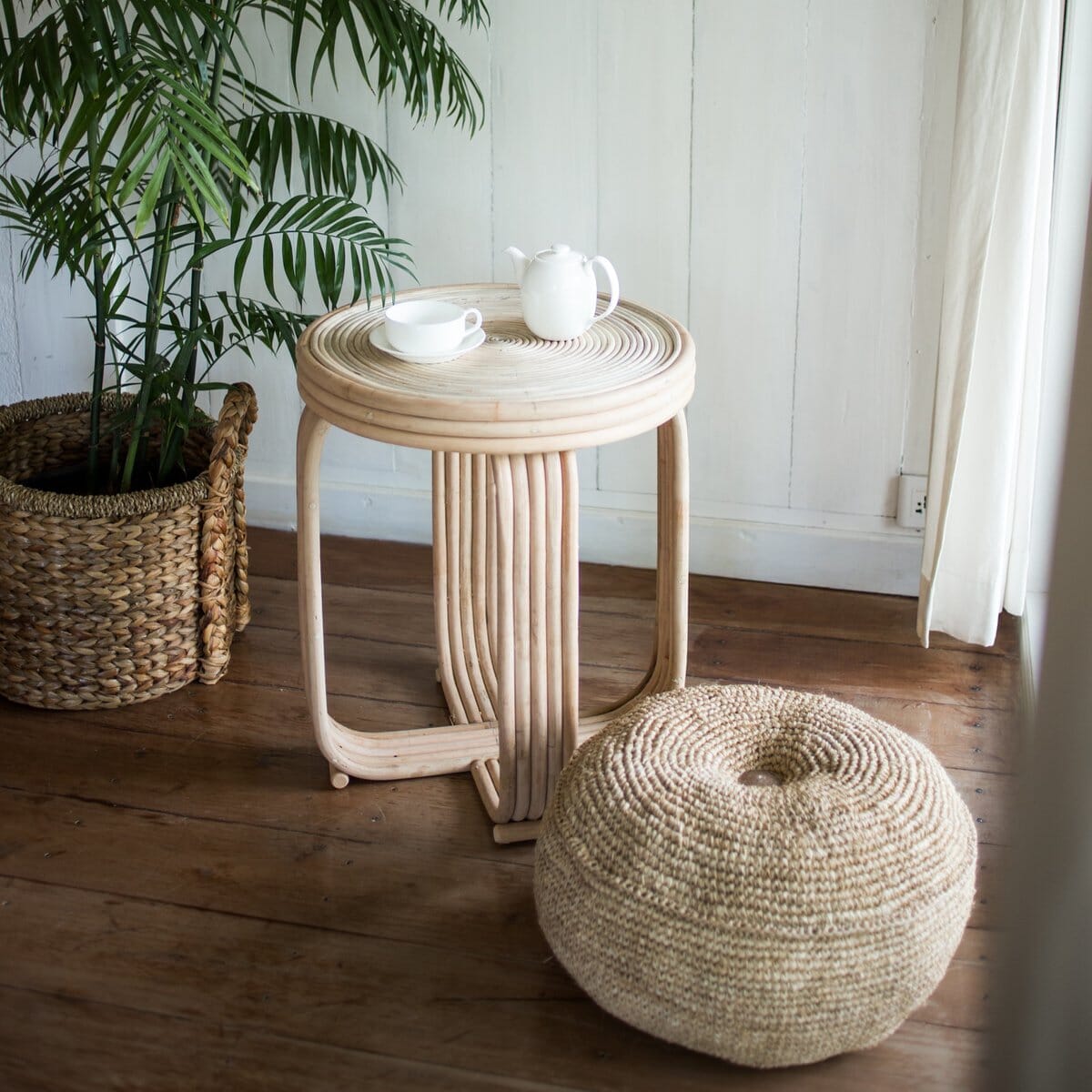 Pouf TELU aus Naturfasern (3 Größen) Pouf Soeji