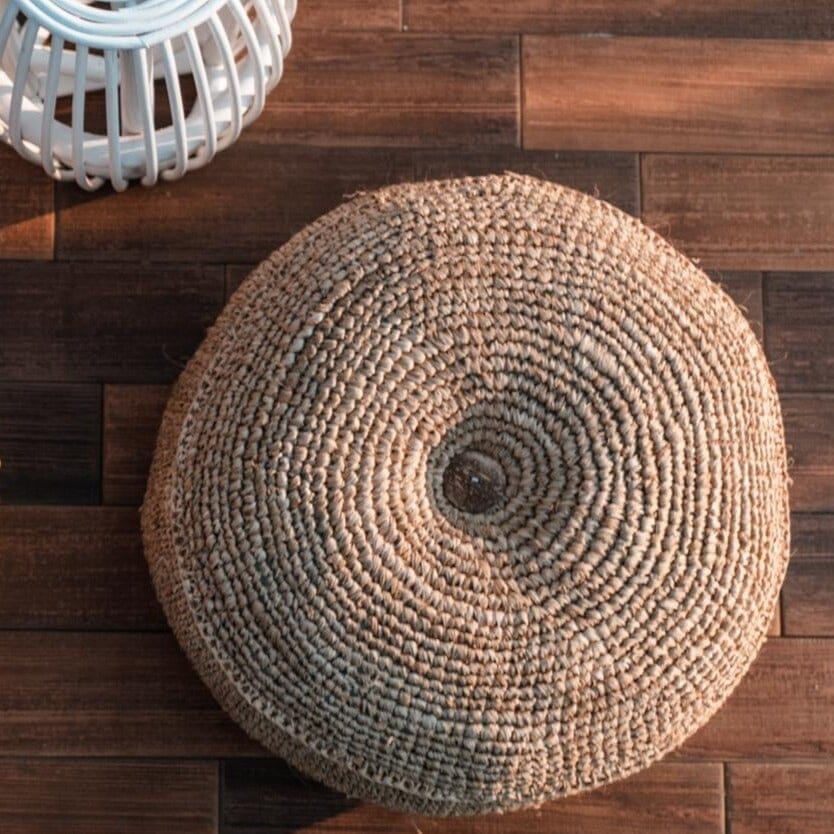Pouf TELU aus Naturfasern (3 Größen) Pouf Soeji