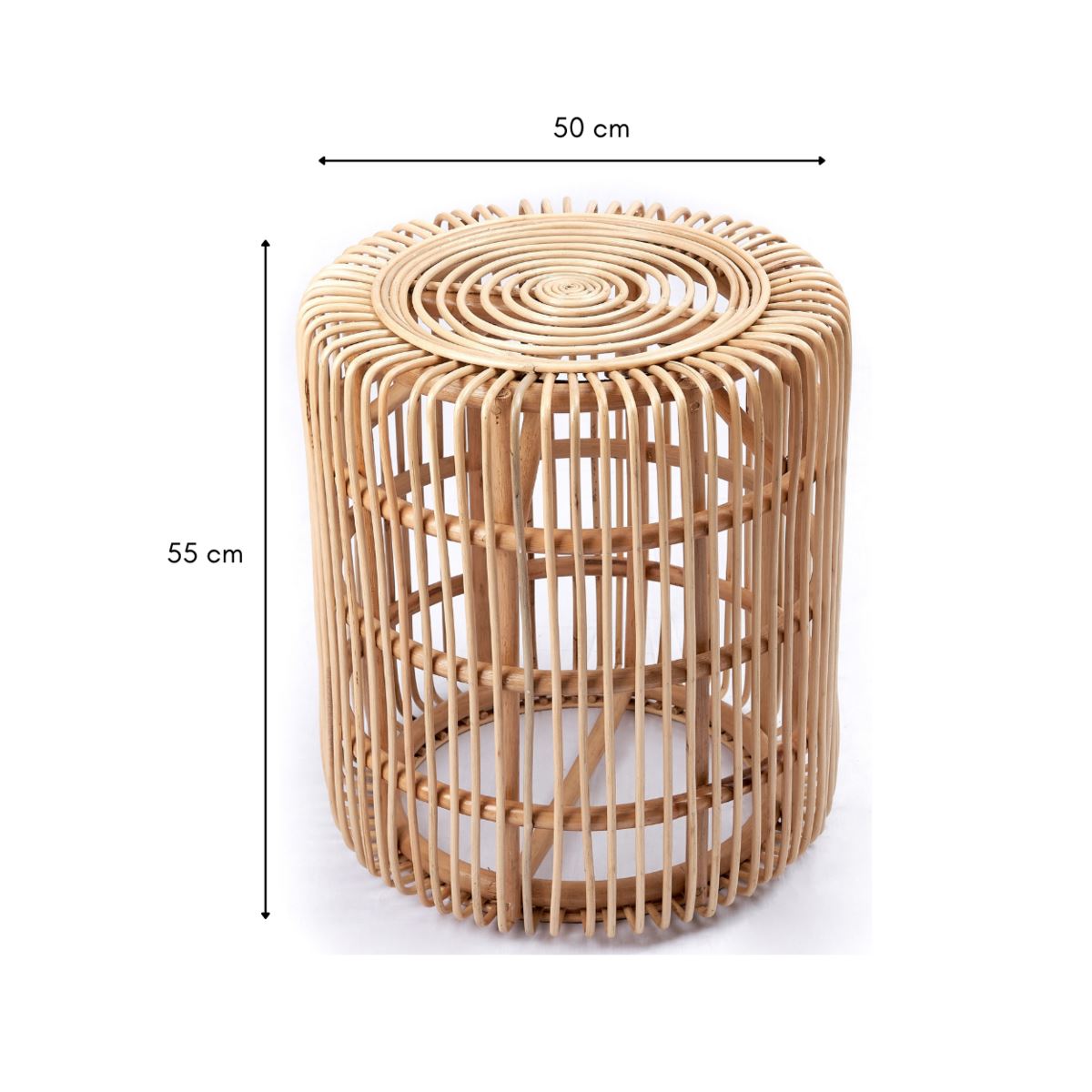 Rattan-Beistelltisch ALAMAYA Beistelltisch Soeji
