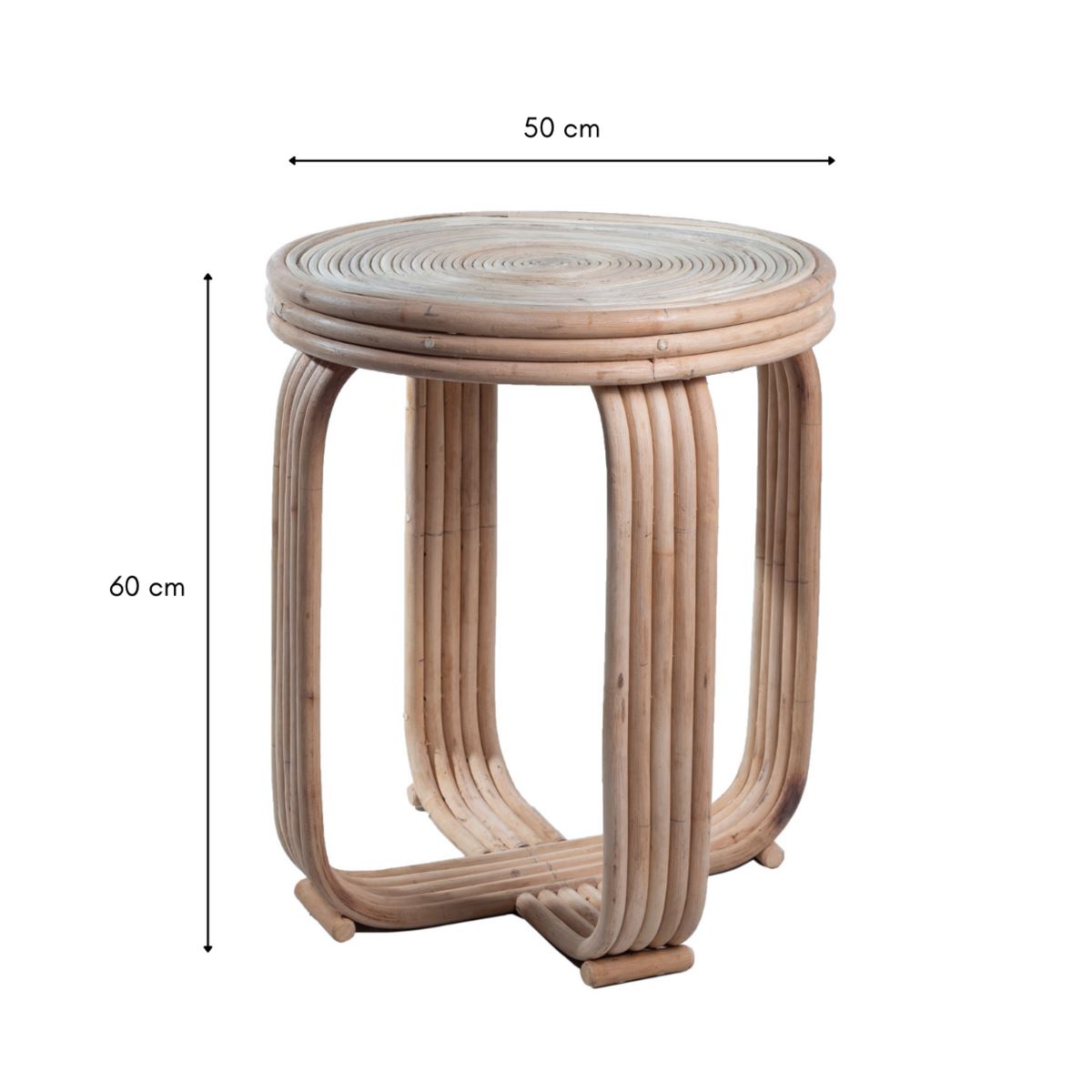 Rattan-Beistelltisch KANTHI Beistelltisch Soeji