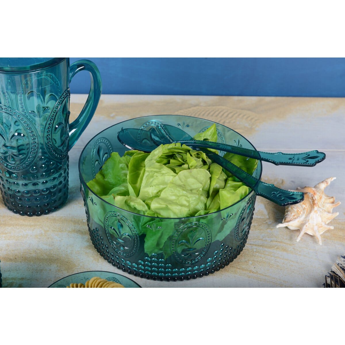 Salatbesteck aus Acryl - türkise Salatbesteck AULICA