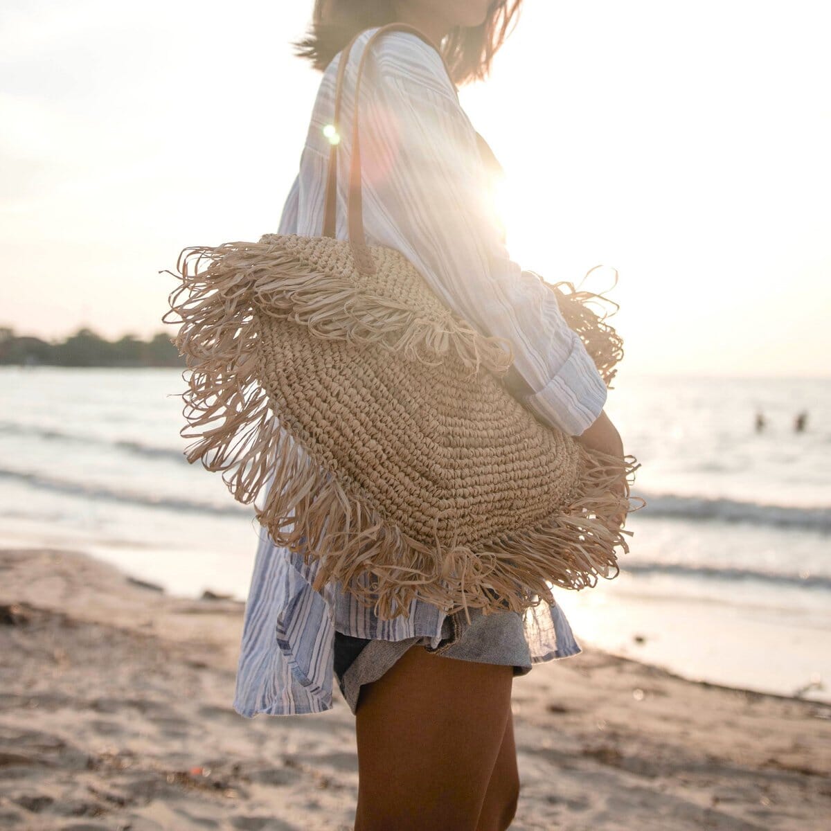 Strandtasche SUMBAWA mit Fransen Tasche Soeji