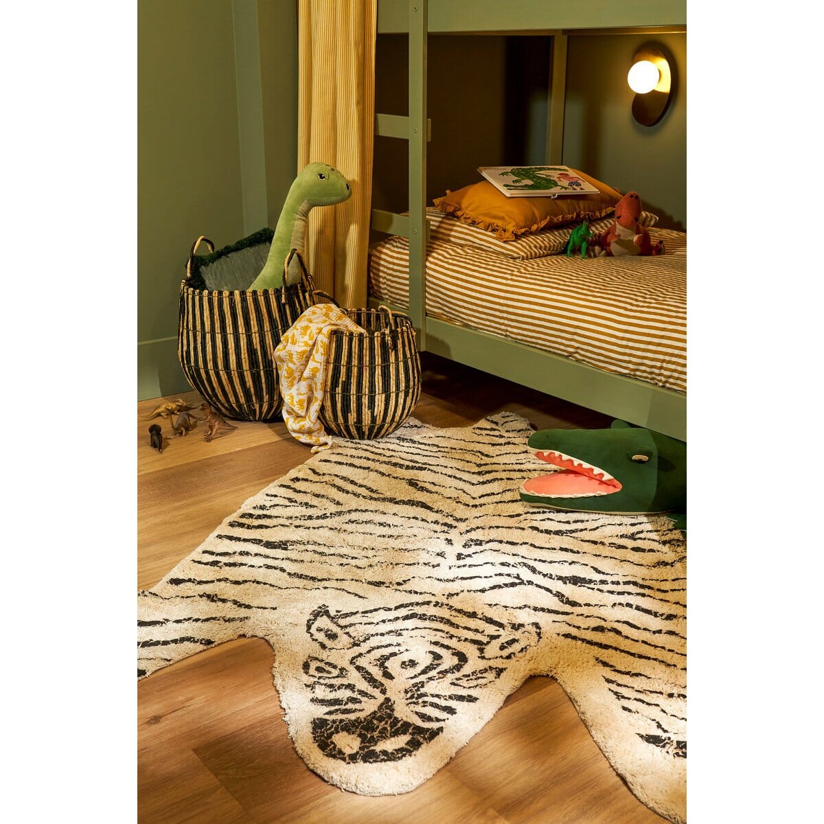 Teppich Zebra – L180 x B120 cm – Baumwolle – Schwarz, Weiß In The Mood