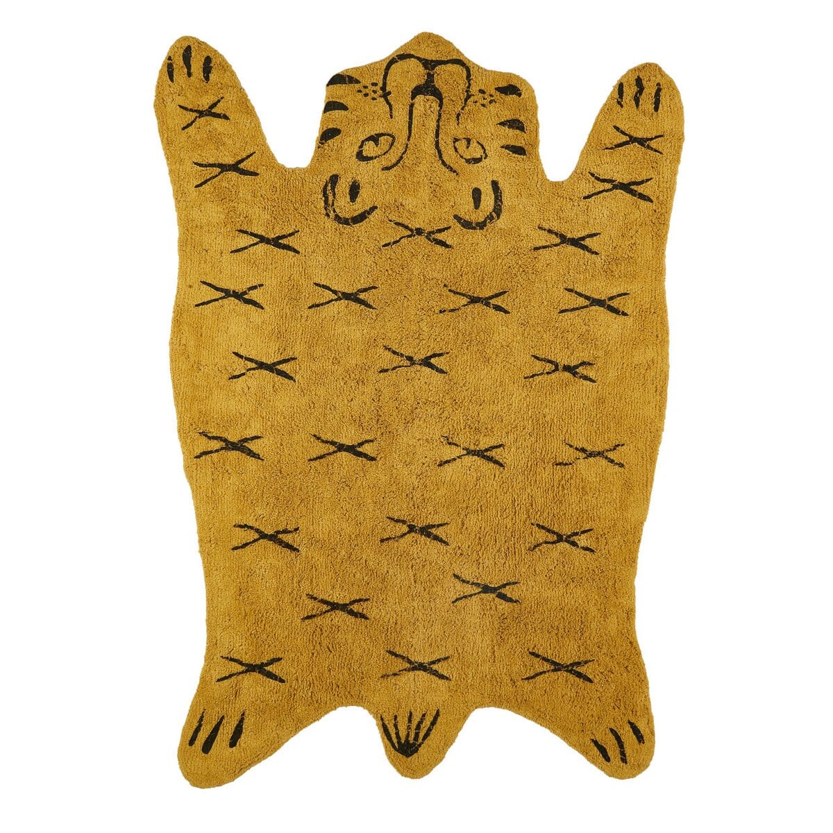 Tigerteppich – L180 x B120 cm – Baumwolle – Gelb In The Mood