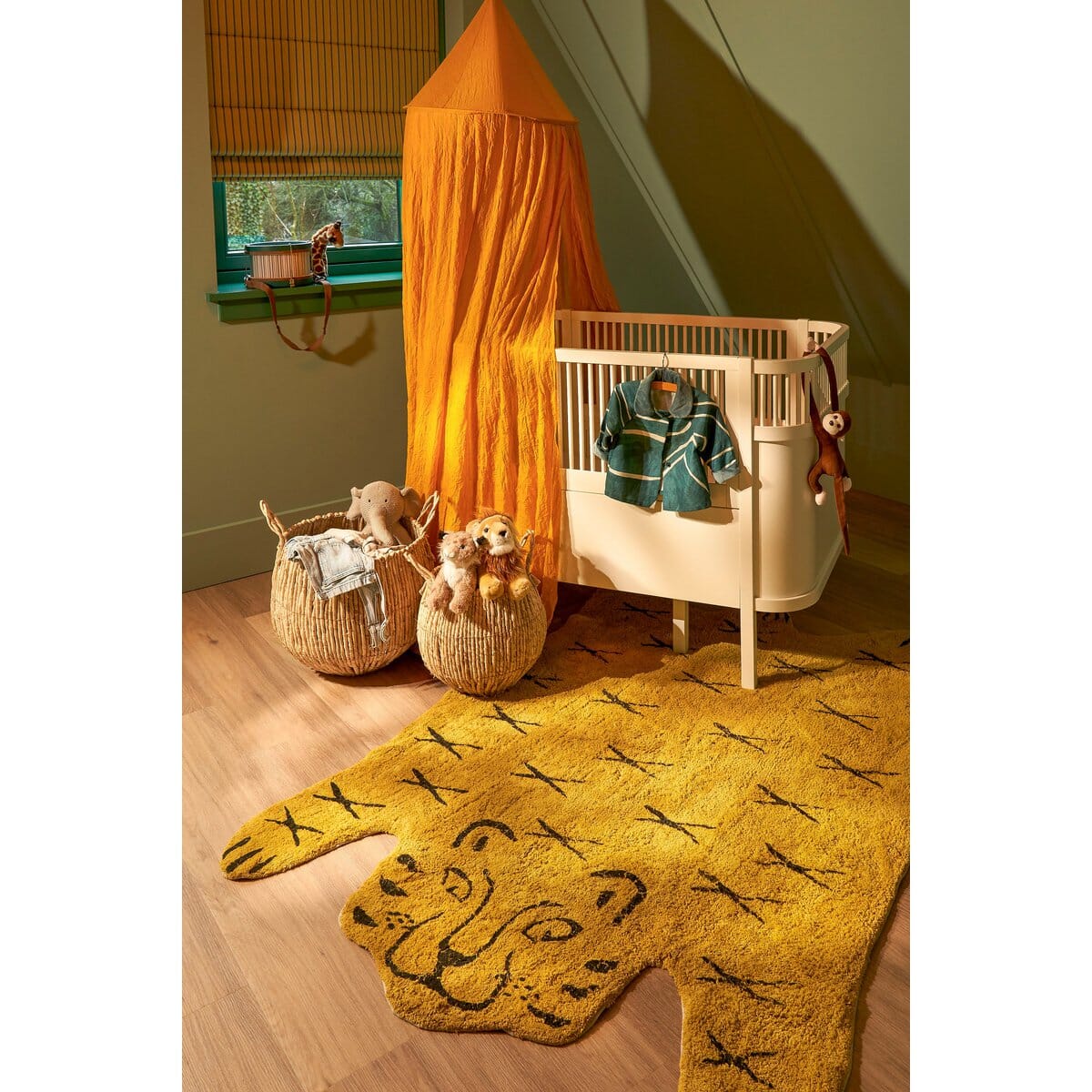 Tigerteppich – L180 x B120 cm – Baumwolle – Gelb In The Mood