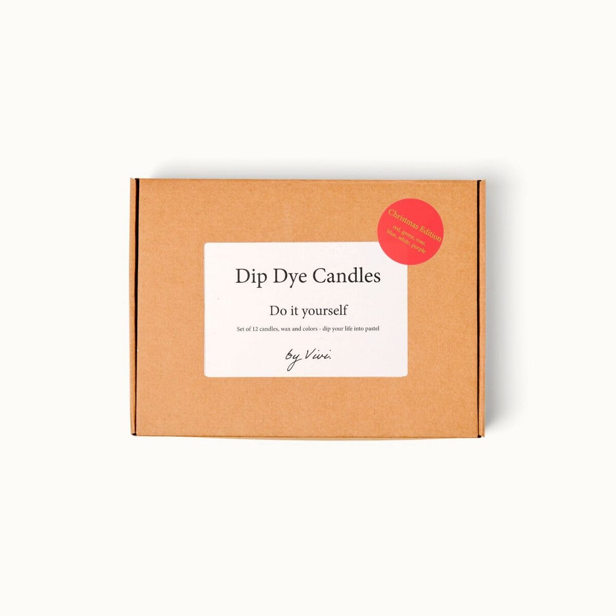 Dip Dye Kerzen DIY Box in der Christmas Edition Kerze by Vivi. 