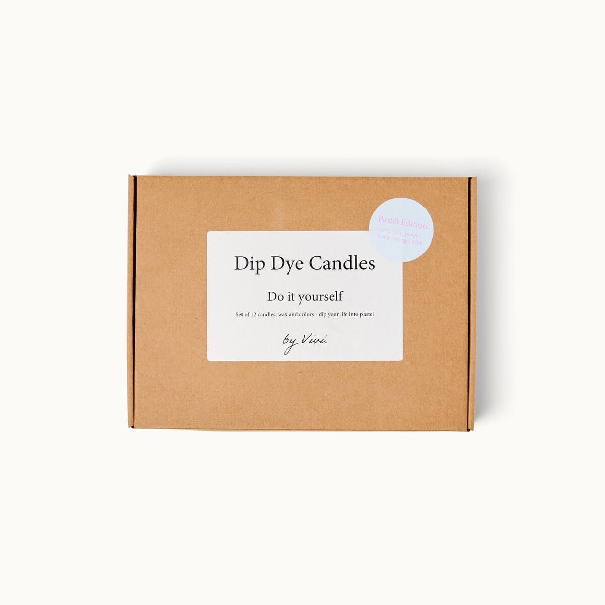 Dip Dye Kerzen DIY Box in der Pastell Edition Kerze by Vivi. 