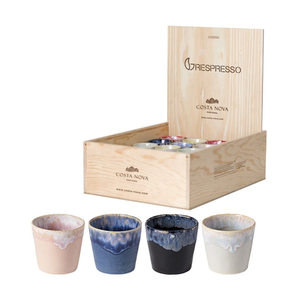 GRESPRESSO Geschenkbox 24 Lungo-Becher mehrfarbig LSCS 09 Costa Nova 